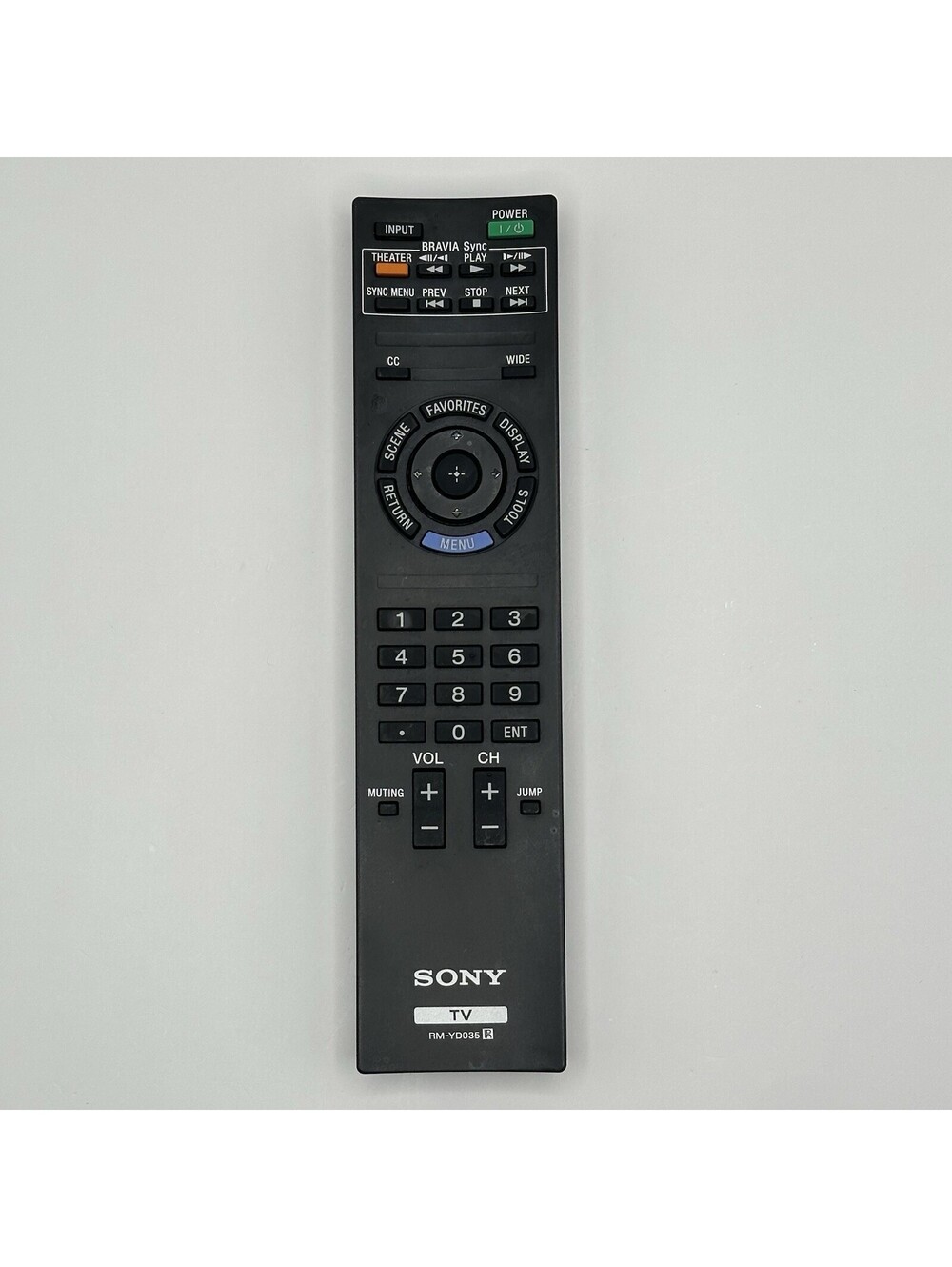 Sony RM-YD035 Bravia Sync TV Remote Control Black OEM Genuine Used Ex Condition